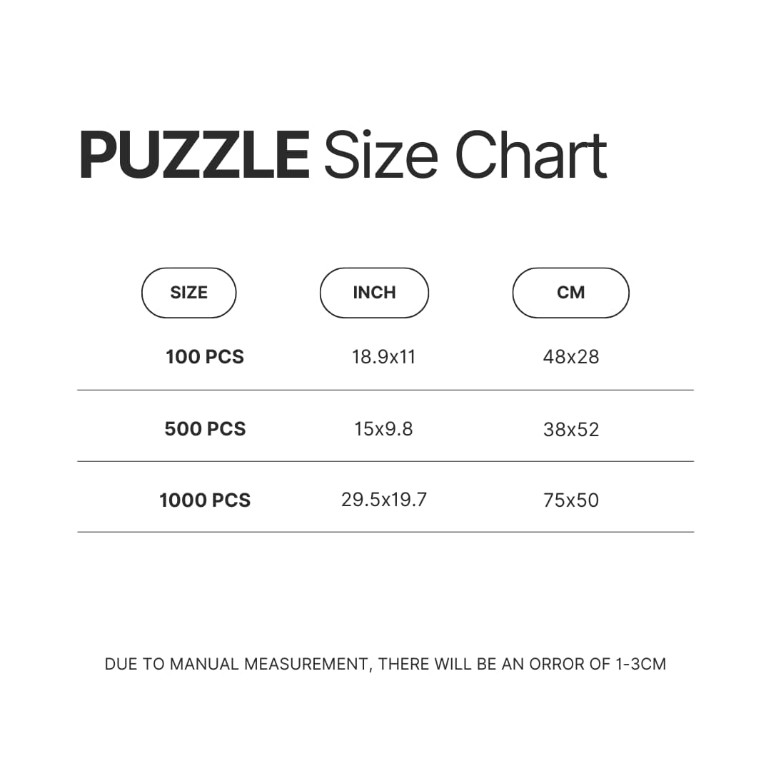 Puzzle Size Chart - Lorna Shore Shop