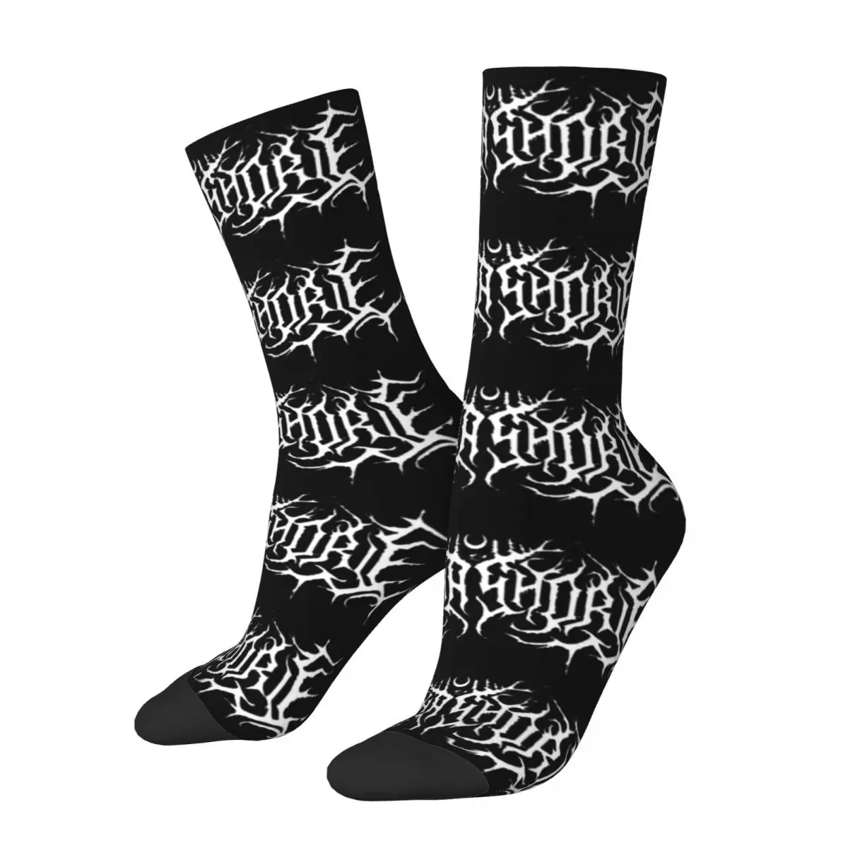 Retro Women Men Lorna Shore Logo Design Socks Heavy Metal Punk Merch Middle Tube Socks Cotton - Lorna Shore Shop