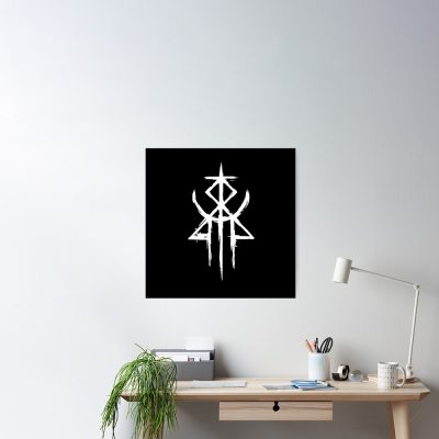 Lorna Shore Immortal Logo In White Poster Official Lorna Shore Merch