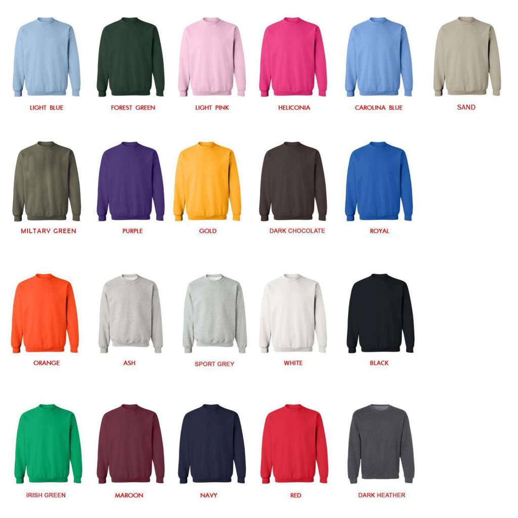 sweatshirt color chart - Lorna Shore Shop