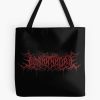 Lorna Shore Logo In Red Tote Bag Official Lorna Shore Merch