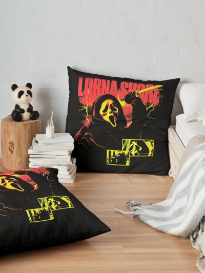 Lorna Shore Scream Throw Pillow Official Lorna Shore Merch