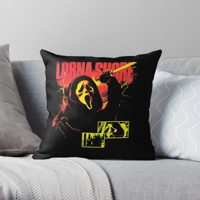 Lorna Shore Scream Throw Pillow Official Lorna Shore Merch