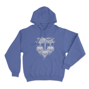 Lorna Shore Spiked Heart Unisex Hoodie Blue